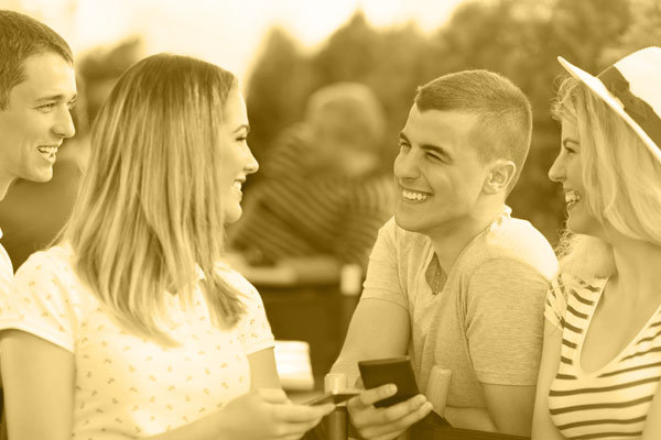 intense eye contact flirt with girl